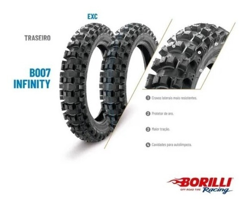 Pneu Borilli 100/90-17 Exc Boo7 Infinity