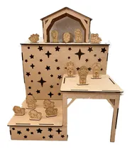Comprar Nacimiento Navideño Mdf 4.5mm Grande Con Figuras Nacimiento