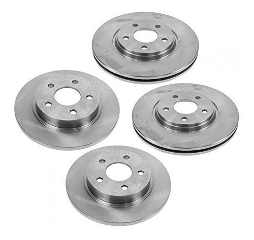 Disco De Frenos - Disc Brake Rotor Kit Front Rear Set Of 4 F