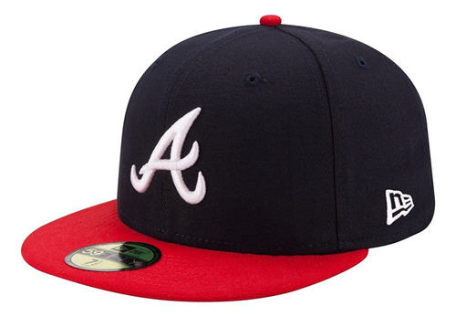 Gorra De Beisbol Del Mlb Atlanta Brave De Color Negro-rojo