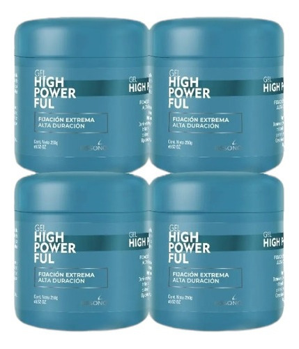 4 Gel Flor Men Powerfull Extra Fijador X 250ml Ossono 