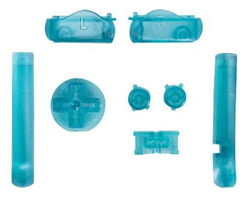 Set Botones Color Calipso Transparente Para Game Boy Advance