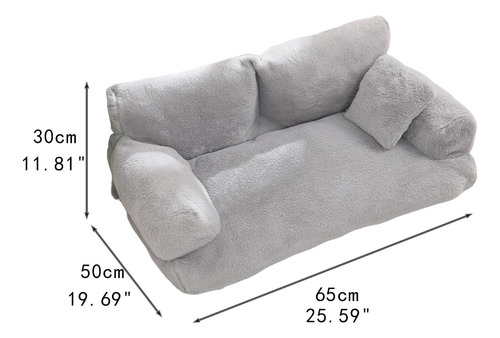 Cama Para Mascotas, Sofá Cama Para Gatos De Gris Claro L