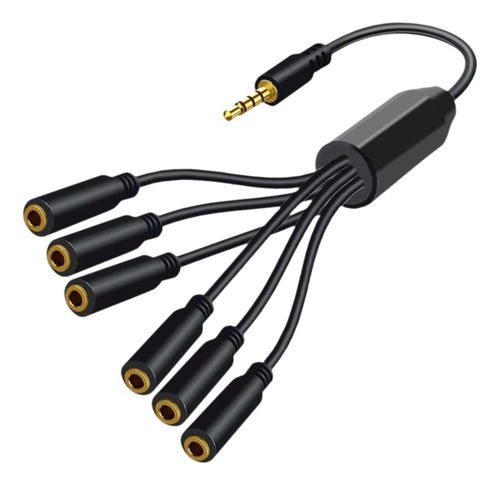 2 Cable Divisor De Extensión Para Auriculares Cable 1 A 6