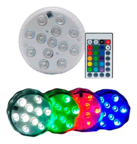 Luz Led Pileta Jacuzzi Pecera Color Rgb Control Remoto