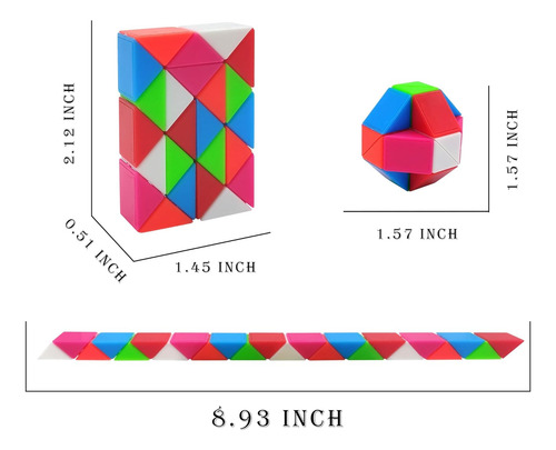 Favores De Fiesta -30 Piezas Fidgets Snake Cube Puzzles Jugu
