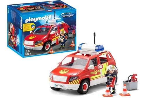 Playmobil Coche Jefe De Bomberos Con Luces Y Sonidos  - 5364