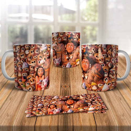 Diseños / Plantillas Para Tazas De Moana Para Sublimacion