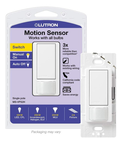 Lutron Ms-vps2h-wh - Sensor Vacante  Color Blanco
