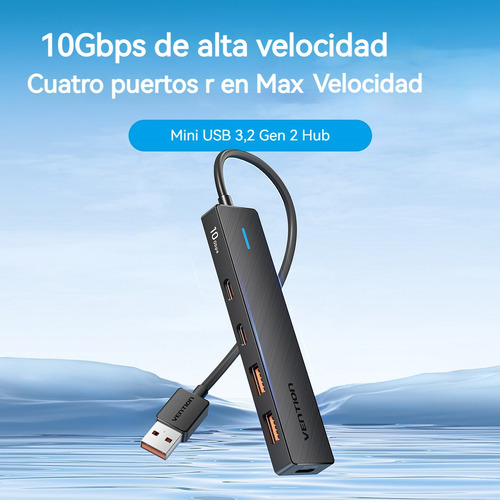 Adaptador Usb-c Hub 5 En 1, 1 Hdmi 4k, 3 Usb, 1 Type-c 100w