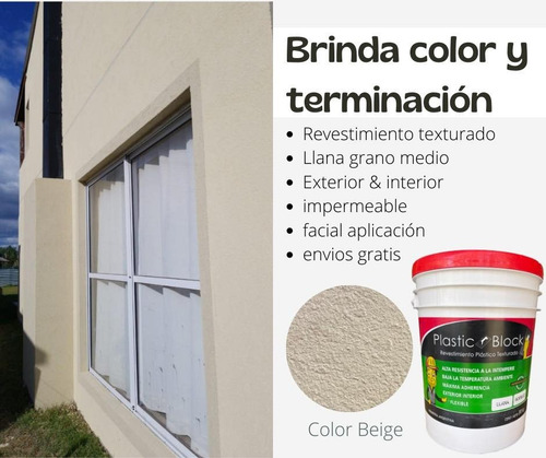 Revestimientos Texturados Plastic Block Llana 30kg Beige