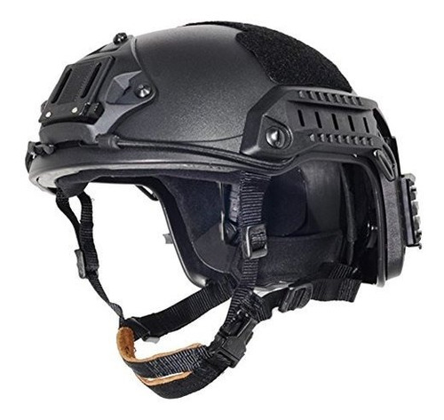 Casco Táctico Ajustable Con Accesorios.