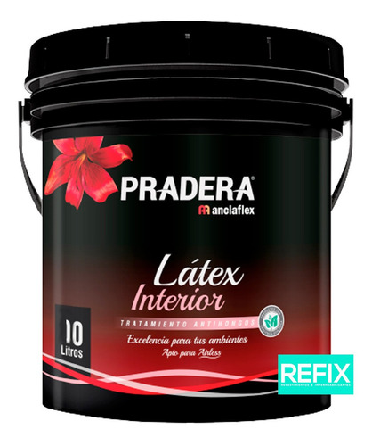 Látex Interior Pradera Anclaflex Blanco X 10lts