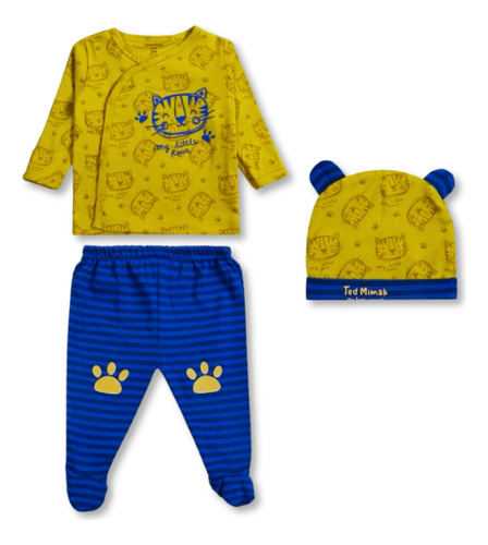Set 3 Piezas Conjunto Buzo Polerón Bebe Niño Algodón Ligero