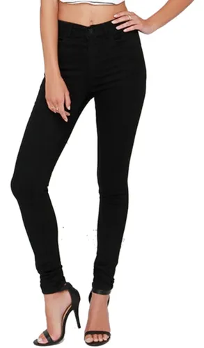 Pantalon Vestir Mujer Chupin Bengalina Elastizado Tiro Alto