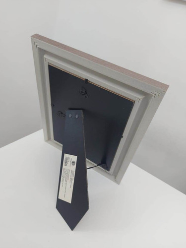 Porta Retrato Xanfrado Em Mdf Cinza 20 X 15 Cm