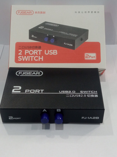 Switch Manual De 2 Puertos Usb 2.0 Modelo-fj-1a2b Otiesca 