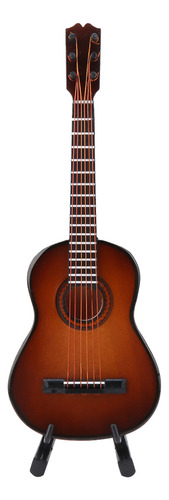 Maqueta De Madera En Miniatura Con Pantalla De Miniguitarra