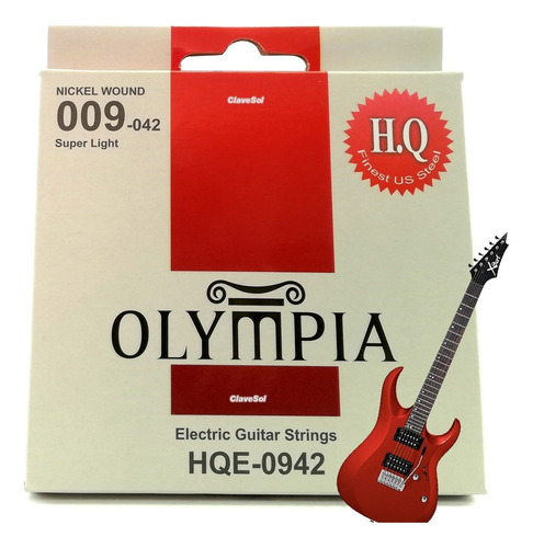 Cuerdas Para Guitarra Electrica Olympia Niqueladas .009 Mc