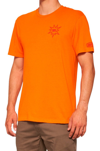 Playera Ciclismo 100% Smash Short Sleeve Tee Orange