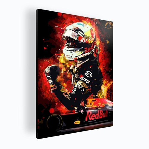 Cuadro Moderno Mural Poster Daniel Ricciardo 42x60 Mdf