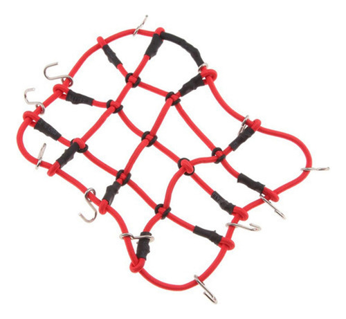 // A Red De Equipaje Elástica De Rojo Tal Como Se Describe