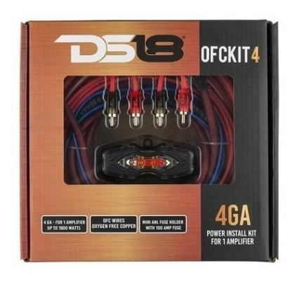 Kit De Cables Para Potencia Ds18 Ofc 4 Gauge 100% Cobre
