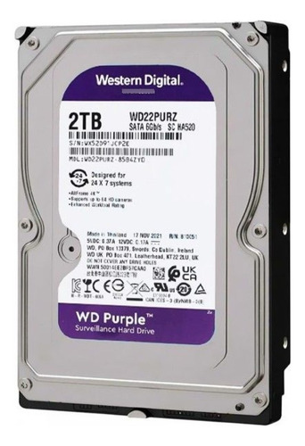 Disco Duro Western Digital Purpura Wd22purz 2tb 