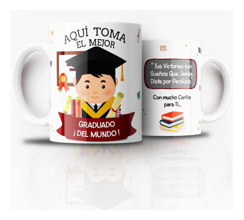 Tazón Taza Personalizada Graduación Alumno