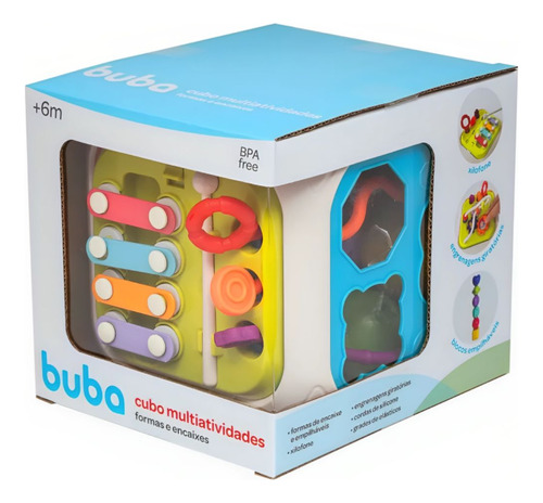 Cubo De Atividades 7 Em 1 Brinquedo Infantil 17236 - Buba