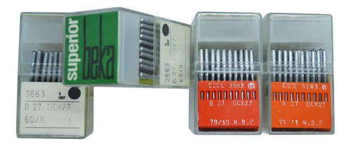 100 Agujas Beka B27 Para Overlock Punta Hbp (punta De Bola) Color Calibre 65/9