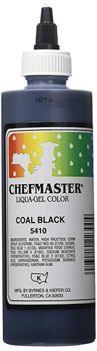 Chefmaster Liqua-gel Color De Alimento, 10.5 Onzas, Negro