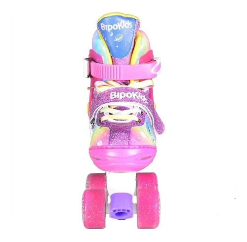 Imagen 3 de 8 de Bipo Patines Rainbow 4 Ruedas Arco Iris Extensible Unicornio