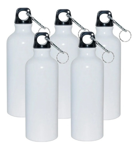 Botella Plata 600 Ml Sublimacion Sublimar 5 Pack Aluminio