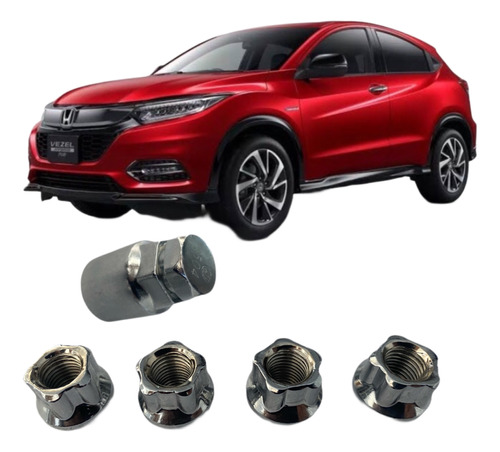 Birlos De Seguridad Honda Hr-v 2016-2021 Acero Solido.