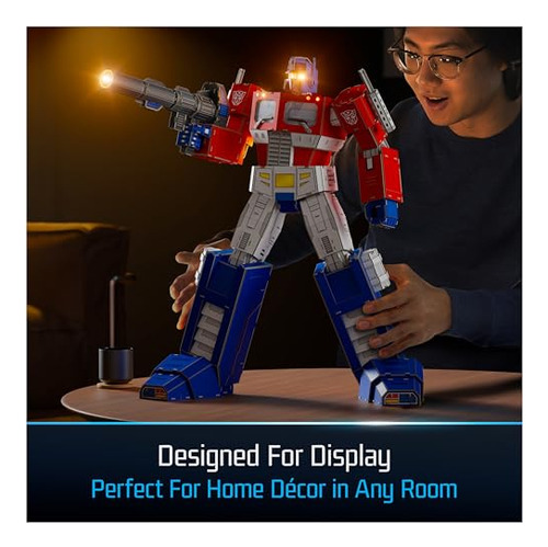 4d Build, Transformers Optimus Prime Kit De Modelo 3d Con Lu