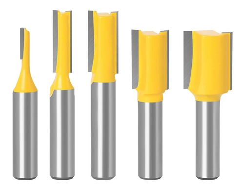 Pangyoo Pyouo-best Router Bit 5pcs 8mm Vastago Recto Set 3 6