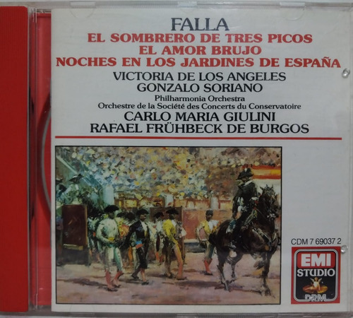 Manuel De Falla  El Sombrero De Tres Picos Cd 1987 Usa