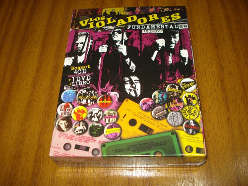 Box Los Violadores / 81-87 (nuevo) 4 Cd + 1 Dvd + 1 Libro