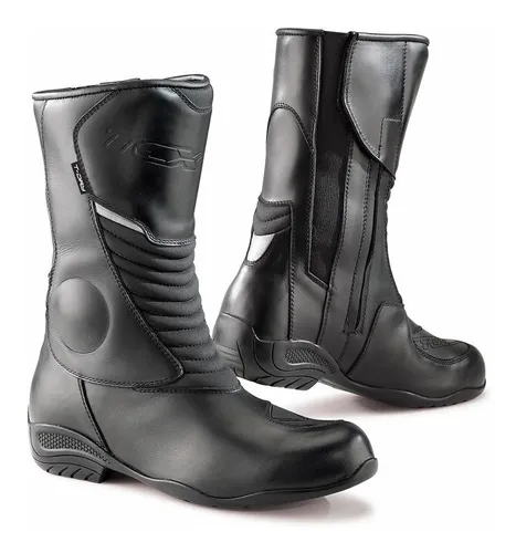 Botas Moto Tcx Touring Lady Aura Impermeable Negro Mujer