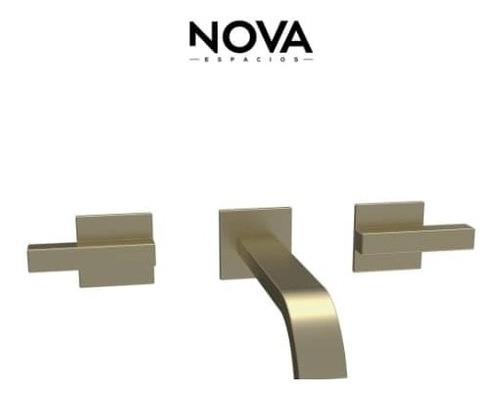 Nova Grifería Pared Lavamanos Dorado Y Negro Nova Nvgri9856