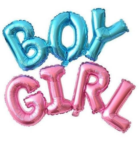 Globo Boy Girl Niña Niño Baby Shower Azul Rosa Gender Reveal