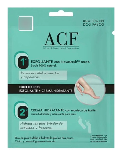 Acf Duo Pies En Dos Pasos Exfoliante + Crema Hidratante