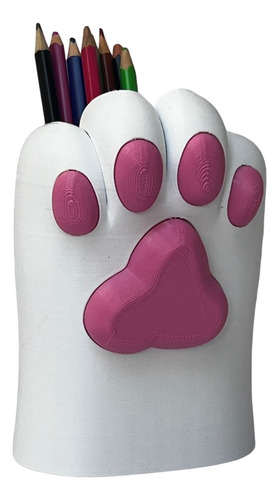 Lapicero Huella Patita De Gato 3d. Porta Lápiz Huella Pata