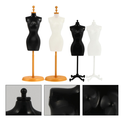 Imagem 5 de 8 de 4pcs Manequim Modelo Boneca Roupas Rack De Exibição Para Cri
