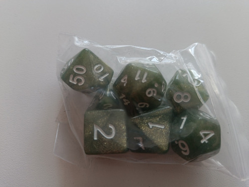 Promo 2x Set 7 Dados Rol, D20, D12, D8, D6, D4, 2d10 (d100)e