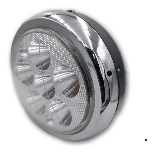 Imagen 2 de 3 de Faro Led Completo Con Carcaza Cromada Owen 150 Owen150 Moto
