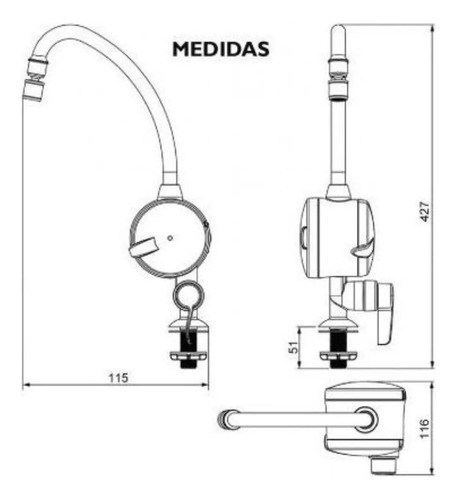 Grifo eléctrico Lorenzetti Alta 04 Temperatura
