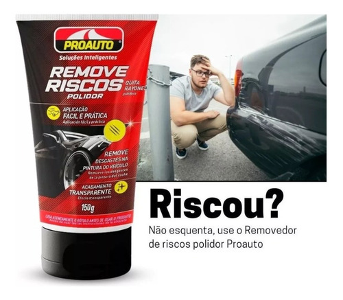 Tira Riscos Polidor Remove Risco Automotivo 150g Proauto 2un