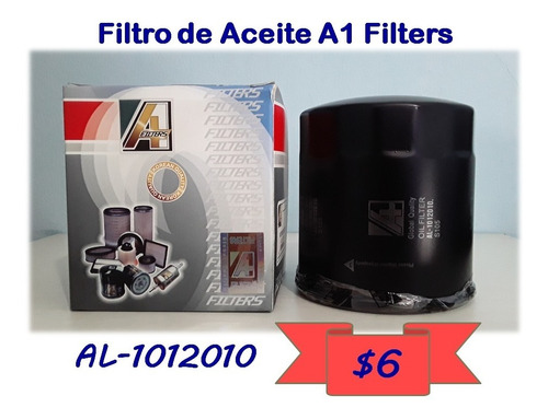 Filtro De Aceite A1 Filters Al-1012010 Chery Orinoco A3 1.8